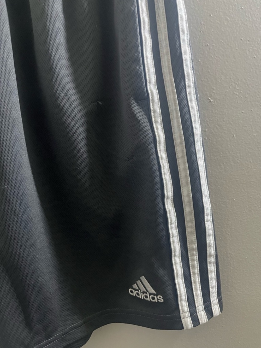 Adidas Men's gray  Athletic Shorts with 3-Stripe Side Detailing - Picture 3 of 7